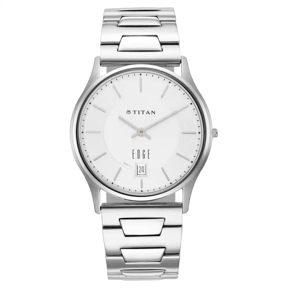 Silver watch titan hot sale