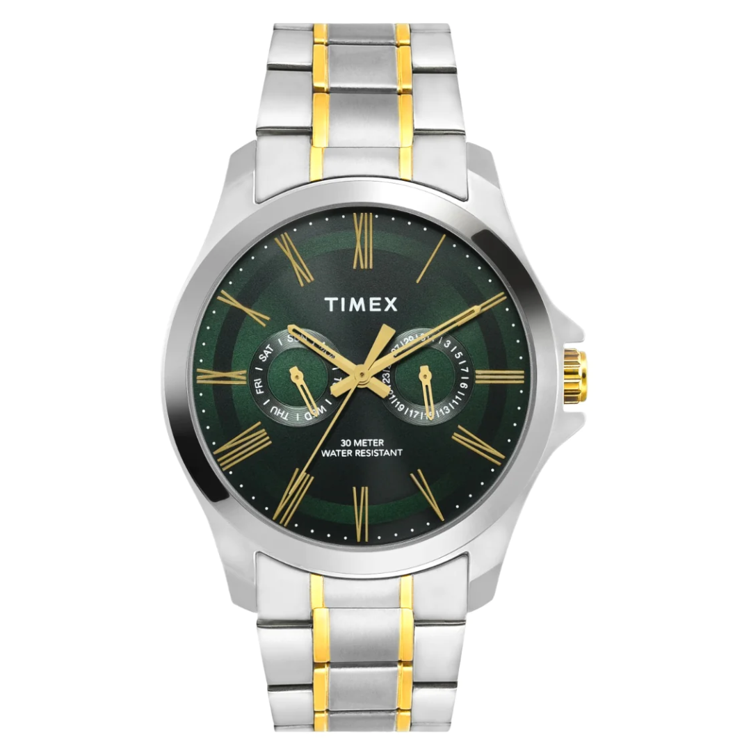 Shop Timex Green Round Brass Dial Watch For Men Online Krishna Watch Company KRISHNA WATCH COMPANY