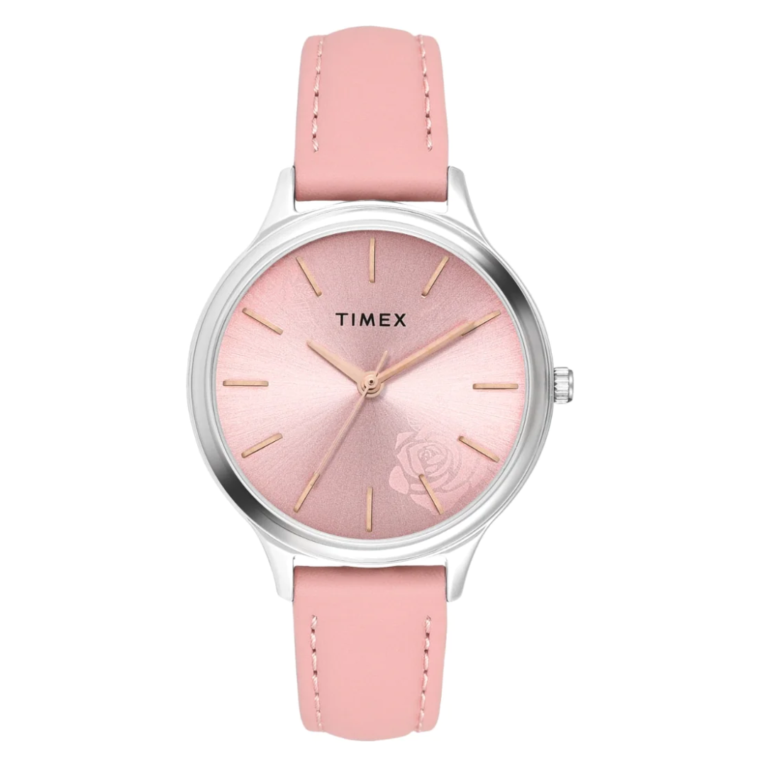 Timex pink hot sale dial watch