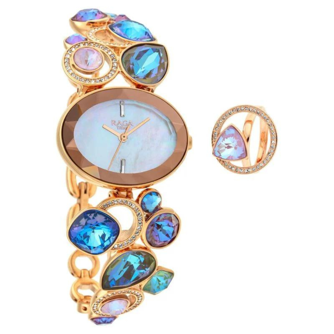 Titan Raga Moments Of Joy Mother of Pearl Dial Women Watch With