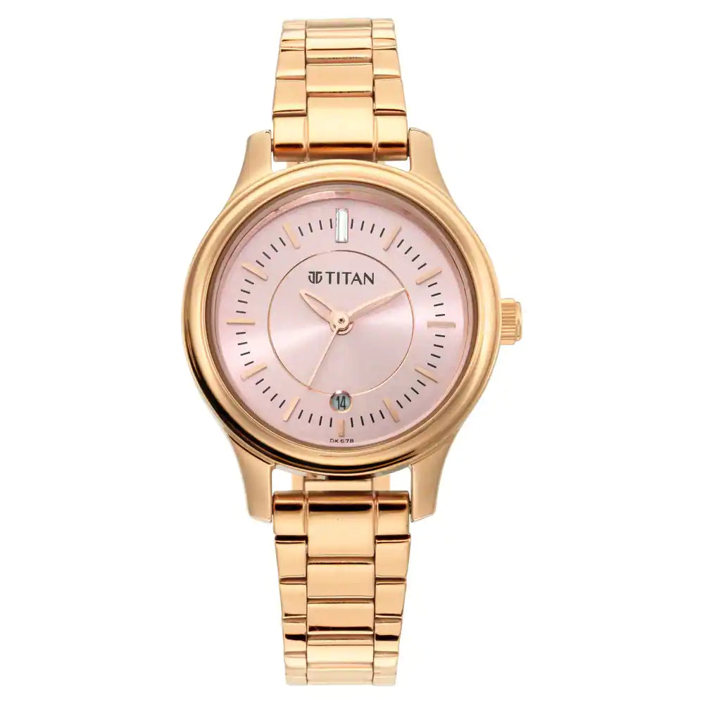 Titan rose 2024 gold watch mens