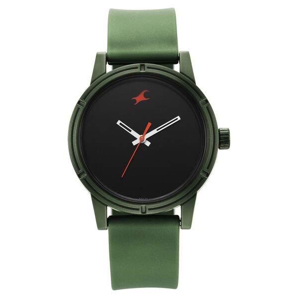 Fastrack Tees Quartz Analog Black Dial Silicone Strap Watch for Guys 3 KRISHNA WATCH COMPANY