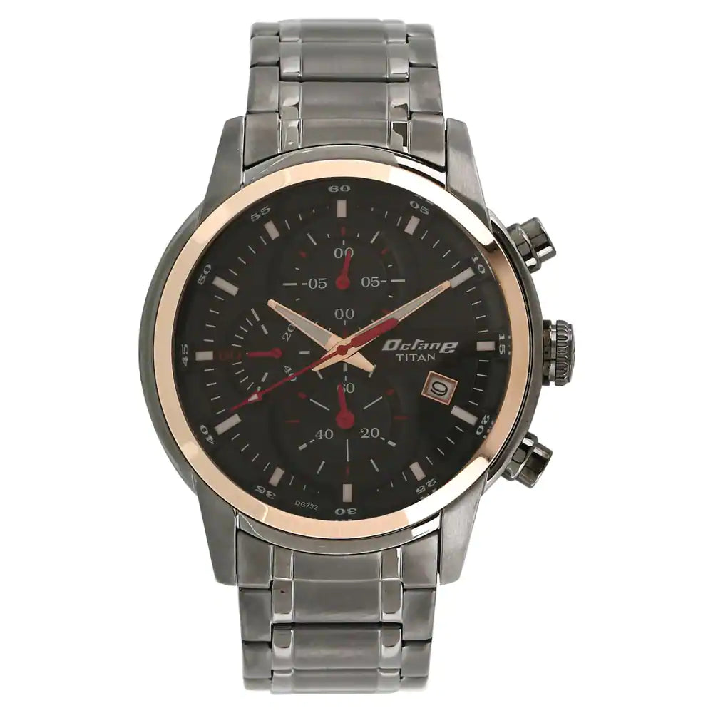 Octane black shop chronograph watch