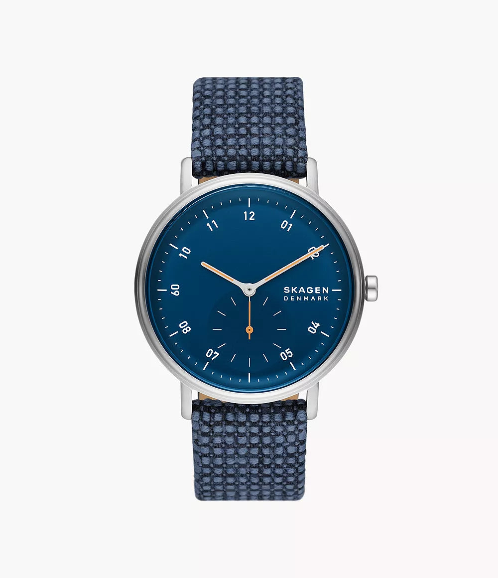 Kuppel Two-Hand Sub-Second Blue Kvadrat Wool Watch SKW6894