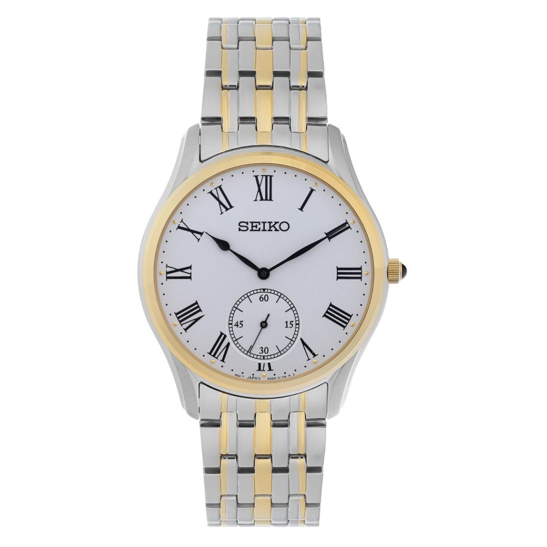 Seiko Quartz White Dial Two-tone Men's Watch SRK048P1