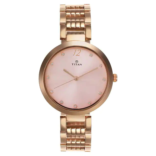 TITAN Titan Sparkle Pink Dial Analog Watch for Women NP2480WM03