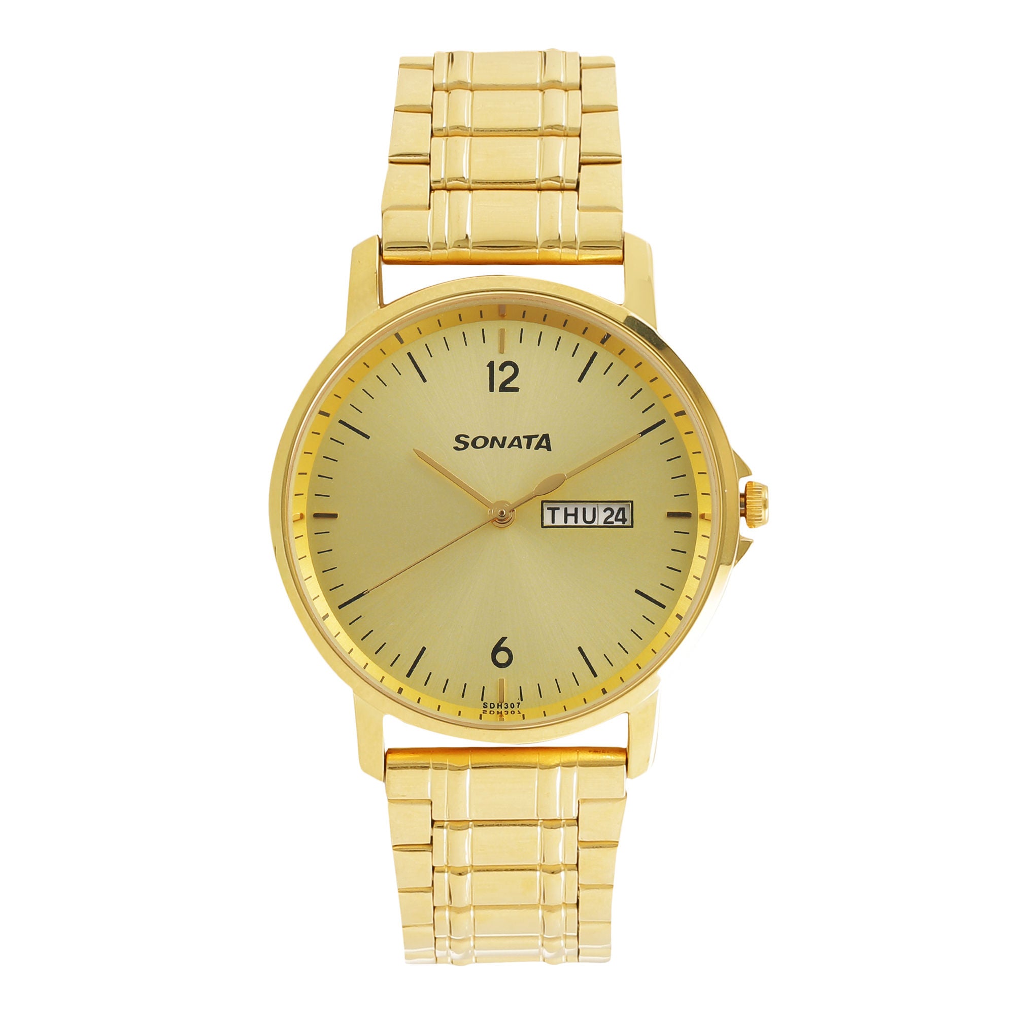 Sonata watch golden colour on sale price