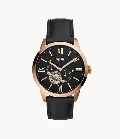 Townsman automatic navy leather watch hot sale