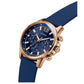 GUESS Mens Blue Rose Gold Tone Analog Watch GW0913G1