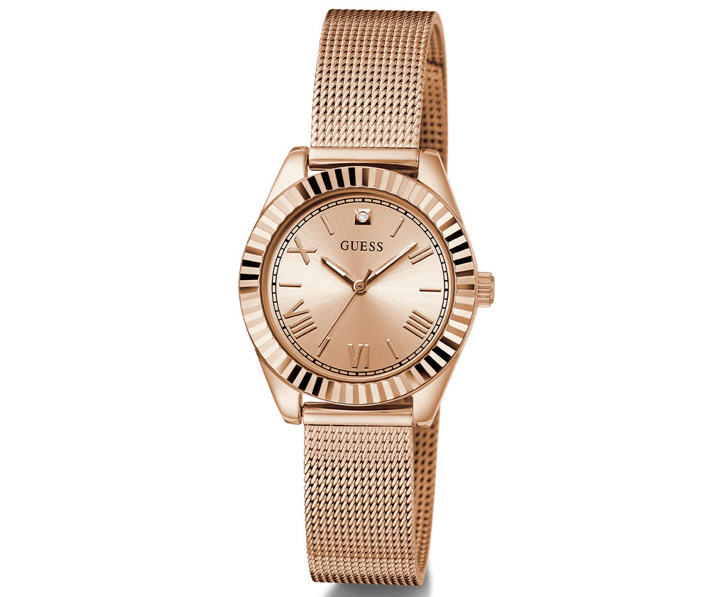 GUESS Ladies Rose Gold Tone Analog Watch GW0842L3