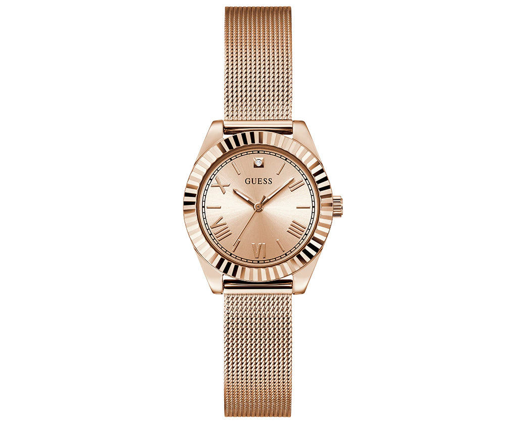 GUESS Ladies Rose Gold Tone Analog Watch GW0842L3