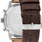 Tommy Hilfiger Quartz Multifunction Silver Dial Leather Strap Watch for Men NETH1791884