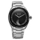 Titan Stellar Automatic Sun Moon Phase Grey Dial Stainless Steel Strap Watch For Men 10011km02