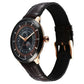 Titan Stellar Quartz Analog Sun Moon Phase Brown Dial Leather Strap Watch For Men 10028kl02