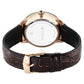 Titan Stellar Quartz Analog Sun Moon Phase Brown Dial Leather Strap Watch For Men 10028kl02