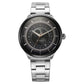 Titan Stellar Quartz Analog Sun Moon Phase Grey Dial Stainless Steel Strap Watch For Men 10028km02