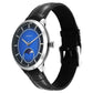 Titan Stellar Quartz Analog Sun Moon Phase Blue Dial Leather Strap Watch For Men 10028sl01