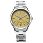 Titan Palette Of Time Quartz Analog with Date Yellow Dial Stainless Steel Strap Watch For Men 10033sm06