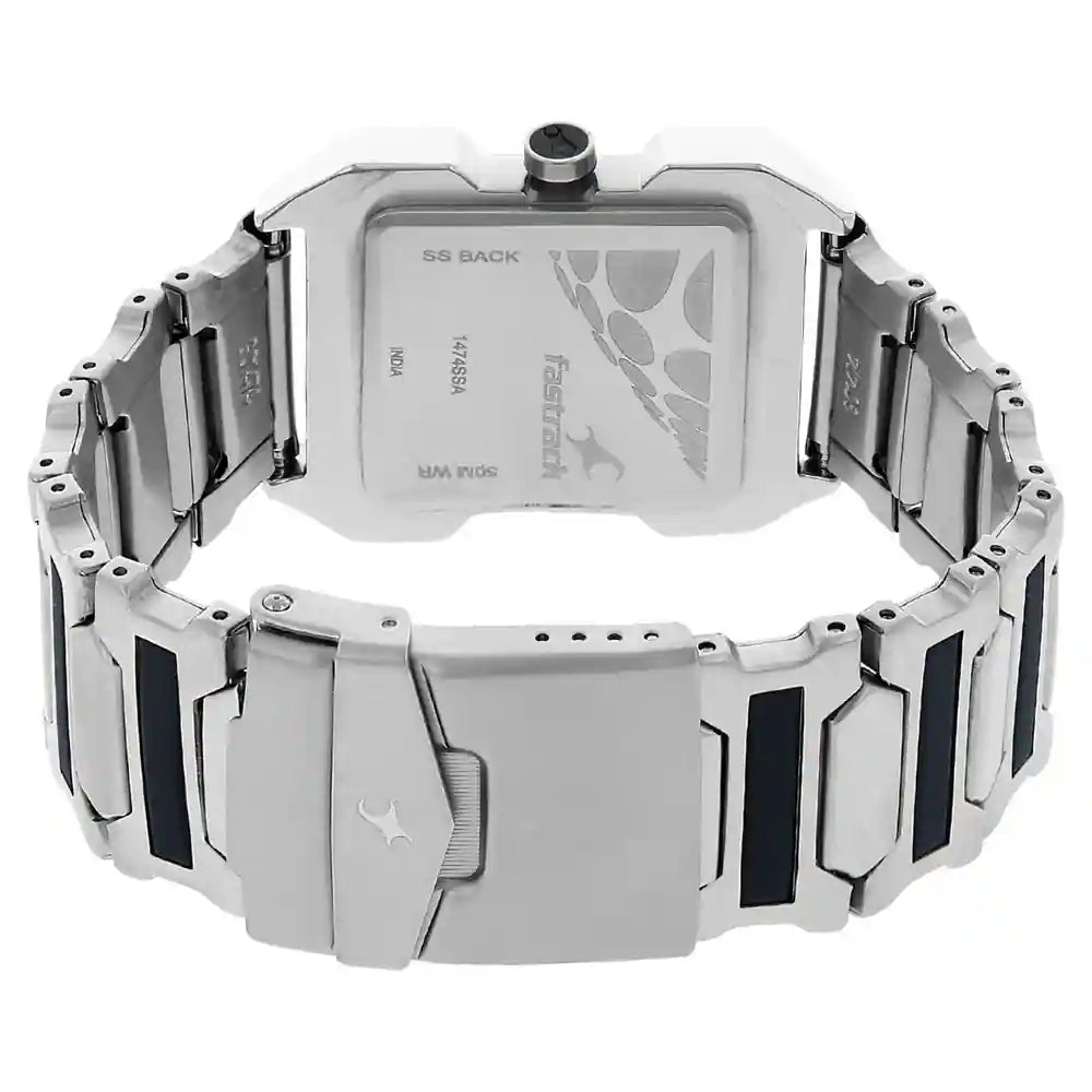 SILVER DIAL SILVER STAINLESS STEEL STRAP WATCH 1474sm01