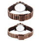 Titan Bandhan Quartz Analog with Date Brown Dial Stainless Steel Strap Watch for Couple 15802490QM01P