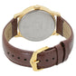 Champagne Dial Brown Leather Strap Watch NP1580YL05