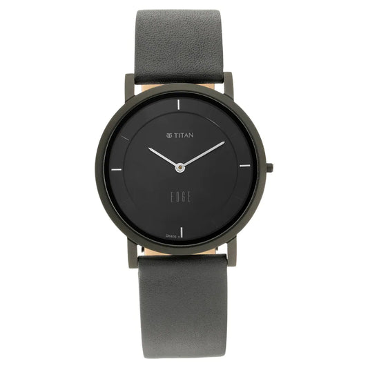 Titan Edge Watch with Black dial and Steel highlights NN1595NL04 (DK406)