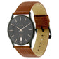 Titan Edge Brown Dial Leather Strap Watch NN1683NL01 (DE639)