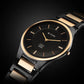 Titan Edge Ceramic Quartz in Midnight Gold with Diamonds and Black Dial Watch for Men  1696KC02