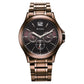 Titan Neo Splash Quartz Multifunction Brown Dial Stainless Steel Strap Watch for Men 1698QM02