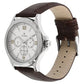 Titan Quartz Multifunction Silver Dial Leather Strap Watch for Men ns1698sl01 / 1698sl01