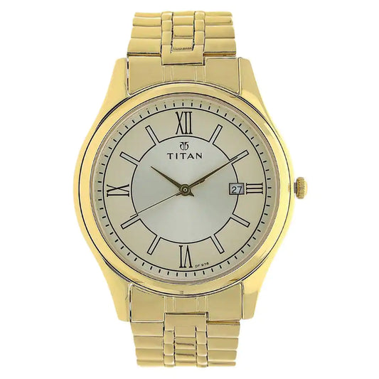 Champagne Dial Golden Stainless Steel Strap Watch NP1713YM03 / 1713YM03