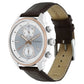 Titan Quartz Multifunction Silver Dial Leather Strap Watch for Men NS1733KL02 / 1733KL02