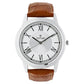 Silver Dial Brown Leather Strap Watch NN1735SL01 (DG399)