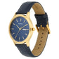 Titan Lagan Blue Dial Analog with Day and Date Leather Strap Watch for Men NS1775YL02