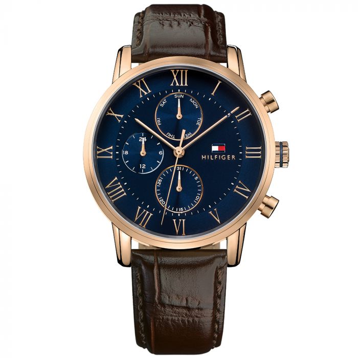 Tommy hilfiger Men Kane Round Blue Watches TH1791399