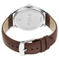 Workwear Watch with White Dial & Leather Strap NP1802SL13 (DK717)