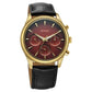 Titan Regalia Opulent Quartz Analog with Day and Date Red Dial Black Leather Strap Watch for Men 1805YL01