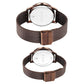 Titan Bandhan Quartz Analog Brown Dial Stainless Steel Strap Watch for Couple 18062648QM01P