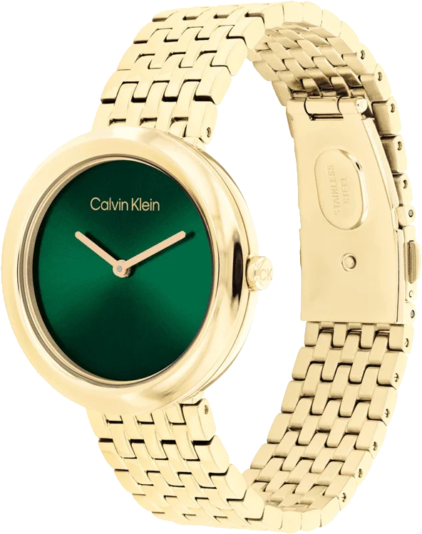 CALVIN KLEIN Twisted Bezel Analogue Watch For Women - 25100066