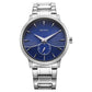 Titan Regalia Opulent Quartz Analog Blue Dial Silver Stainless Steel Strap Watch for Men 1828sm02