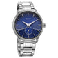 Titan Regalia Opulent Quartz Analog Blue Dial Silver Stainless Steel Strap Watch for Men 1828sm02