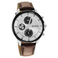 Titan Maritime White Dial Quartz Multifunction Leather Strap Watch for Men NS1873KL01 / 1873KL01