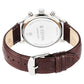 Titan Sapphire Multifunction Quartz Analog with Day and Date White Dial Leather Strap Watch for Men 1874SL03