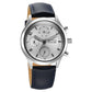 Titan Sapphire Quartz Multifunction Silver Dial Leather Strap Watch for Men 1874SL04