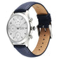 Titan Sapphire Quartz Multifunction Silver Dial Leather Strap Watch for Men 1874SL04