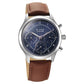 Titan Sapphire Quartz Multifunction Blue Dial Leather Strap Watch for Men 1874SL06