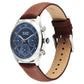 Titan Sapphire Quartz Multifunction Blue Dial Leather Strap Watch for Men 1874SL06