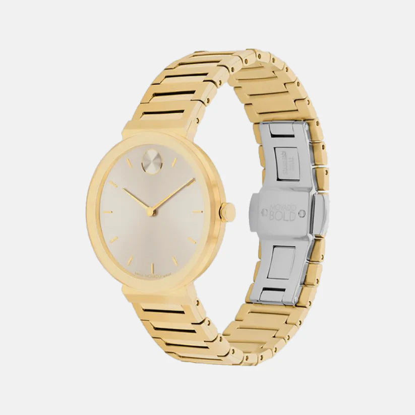 MOVADO  Bold Female Male Silver Analog Stainless Steel Watch 3601088