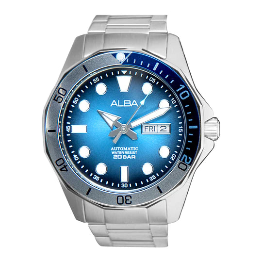 ALBA Light Blue & Black Gradation Dial Automatic Watch AL4549X1