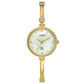 Timex Fria Women's Off White Dial Round Analog Brass Dial Watch TWEL18401